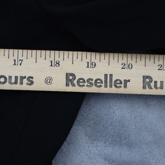 View Suit Womens 12 Black Skirt Suit Notch Lapel Single Breasted Blazer - Picture 5 of 16